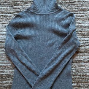 Long gray turtleneck